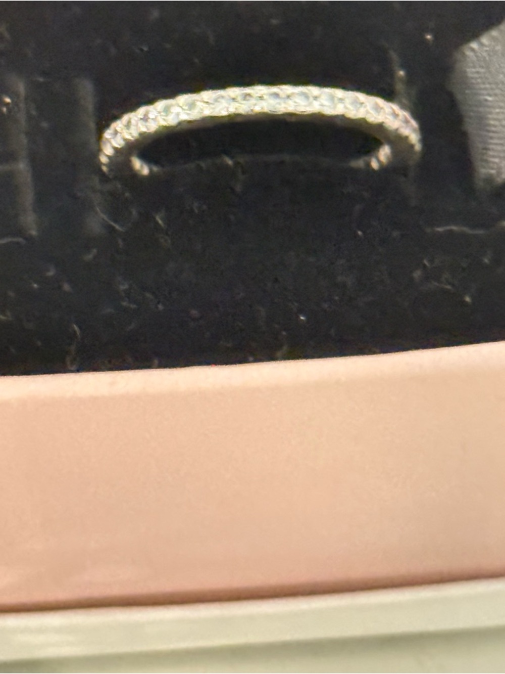 Authentic Pandora emerald green  with zirconia stones between 6 1/2 and 7 1/2 sz - Picture 2 of 4
